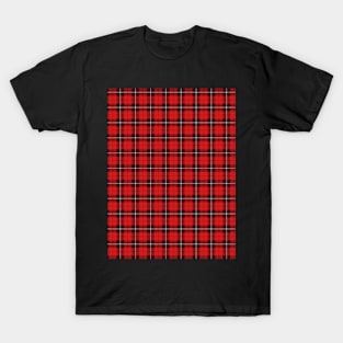 Pretty Simple Check Pattern Stripes Tones of Red and White T-Shirt